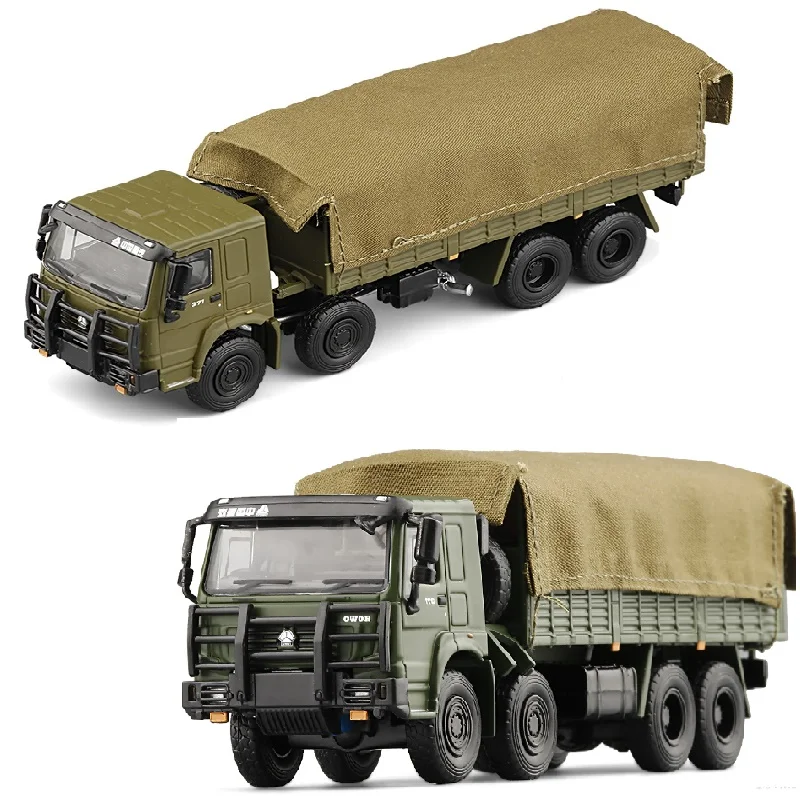 JKM 1:64 HW 8X8 Military Truck Eight Wheel Balance Shaft Simulation Model Car