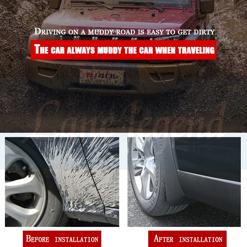 4 PCS Car Mudflap for Honda Fit Jazz 2011~2013 Fender Mud Flaps Guard Splash Flap Mudguards Accessories 2010 2011 2012 2nd 2 Gen view 6