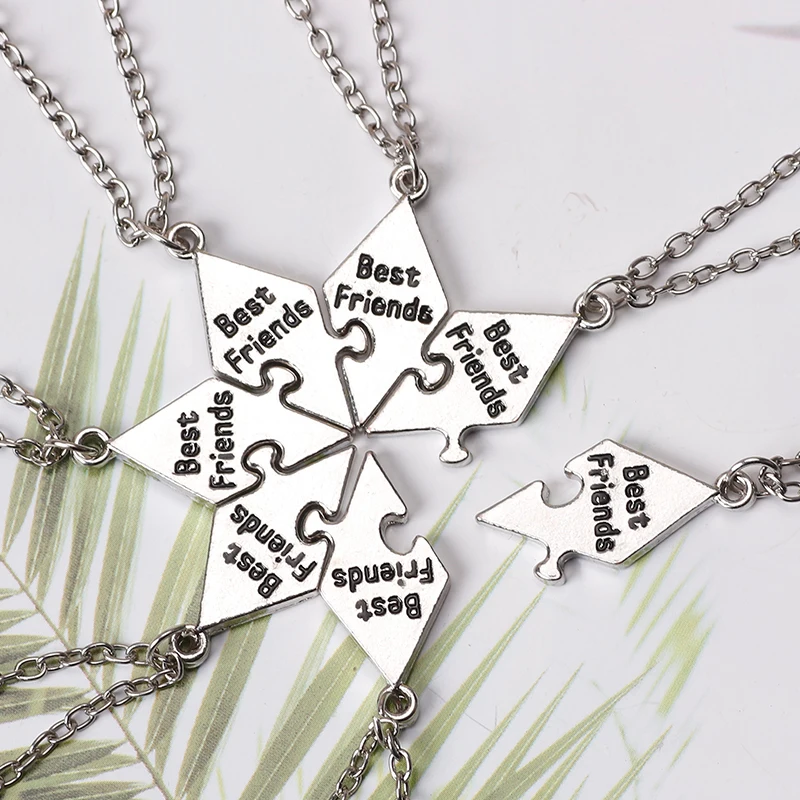 7 Piece Set Of Best Friend Sisters Good Friend Necklace Bff Friendship Pendant Word Ladies Jewelry Gift Necklace 2020