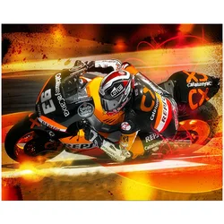 Bezramowe motocykl Racer obraz obrazy olejne według liczb Diy płótno akrylowe malarstwo ścienne artystyczny dom dekoracji 40x50cm