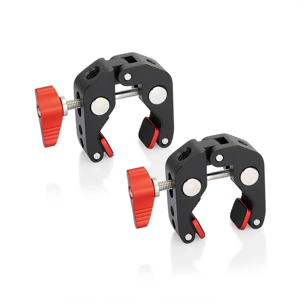 Суперзажим KIMRIG с резьбой 1/4 и 3/8, 2 шт. в упаковке, для стержней 20-60 мм, s-осветительных приборов, зонтов, крючков, полок, зажим для камеры