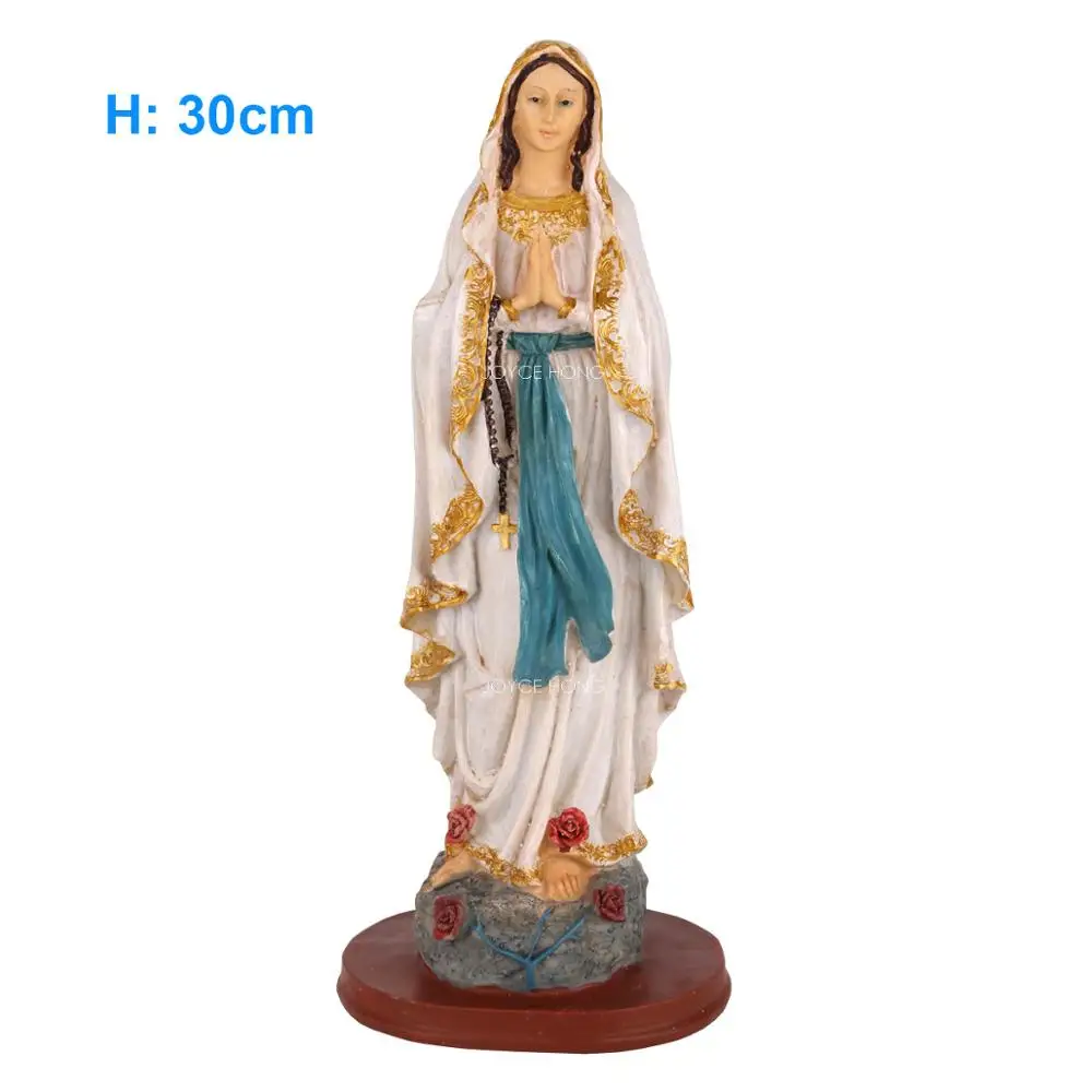 Tabletop Decor Blessed Saint Virgin Mary Statue Our Lady of Lourds Figure Figurine Sculpture Jesus Christ Statue Figurine