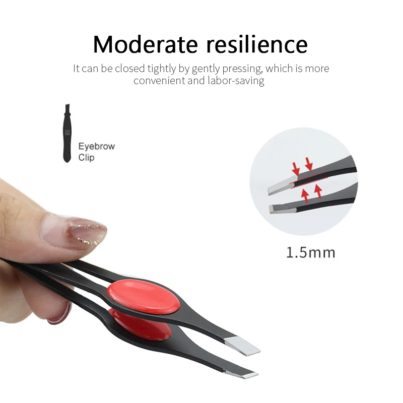 1/3/5PCS Professional Precise Stainless Steel Convenient Stainless Steel Slanted Tweezers Popular Effective Eyebrow Tweezers