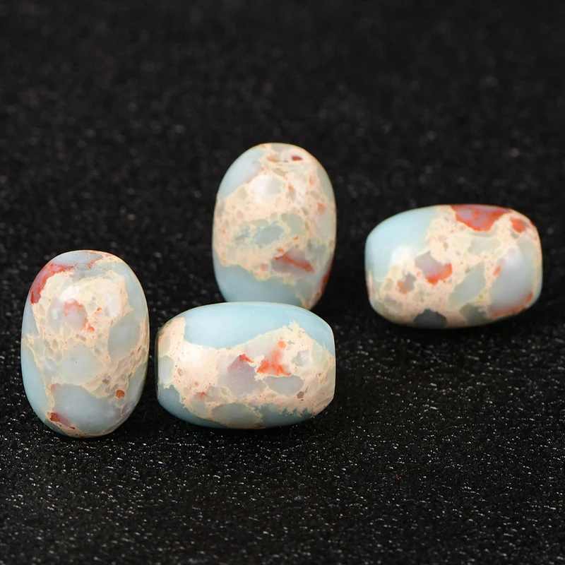 4A Natural Agalmatolite Barrel Quartz Crystal Single Bead DIY Beads Jewelry Making