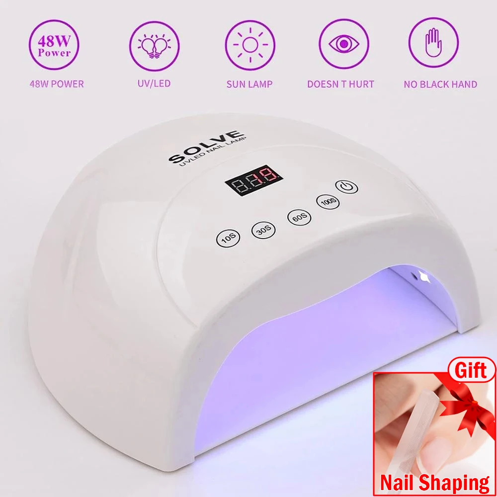 Professional Portable Nail Lamp 48W UV LED Nail Dryer for Curing Gel Polish With Smart Sensor Manicure Nail Dryer Quick Dry Lamp