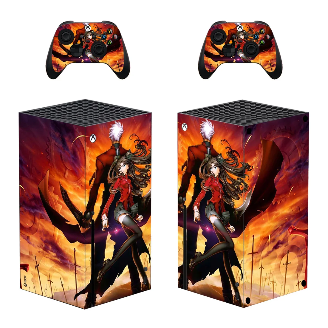 Adesivo Skin per Xbox serie X in stile Anime per Console e 2 controller Decal Skin protettive in vinile stile 1
