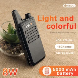 2pcs/lot  KSUN Mini Walkie Talkie Two-way radio Set UHF 400-470MHz 16CH walkie-talkie Radio