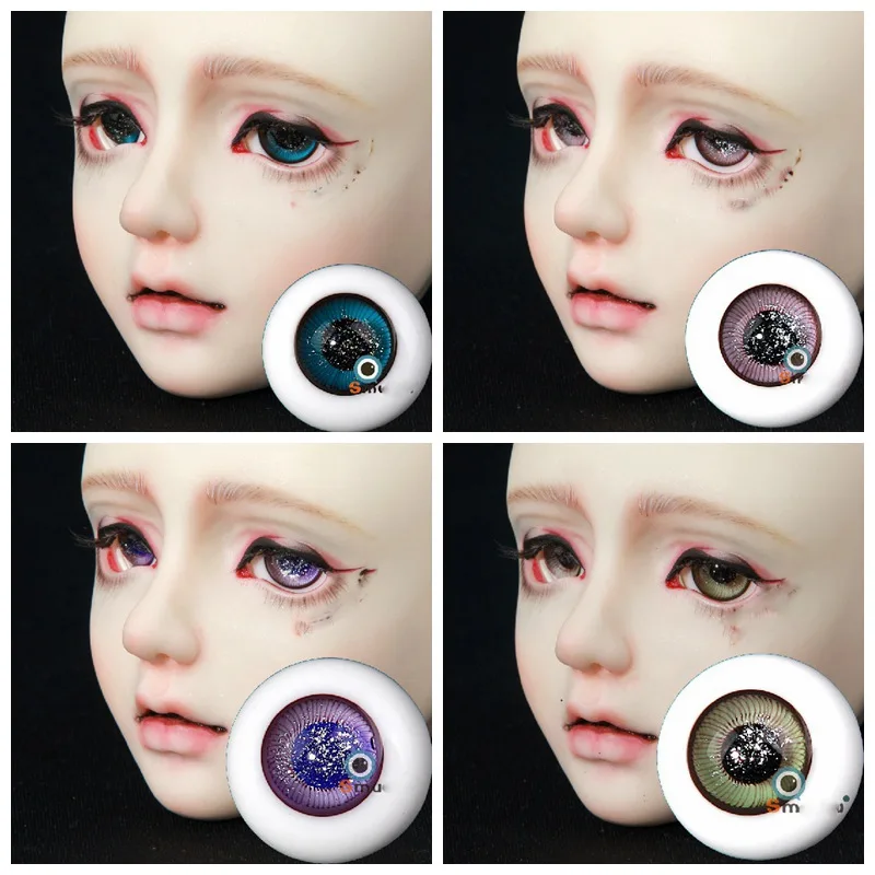 1/12 1/8 1/6 1/4 1/3 BJD Make Up Accessories Doll 6mm-26mm Full Size Starry Glass Eyeball For BJD/SD YOSD MSD SD13 SSDF C1009