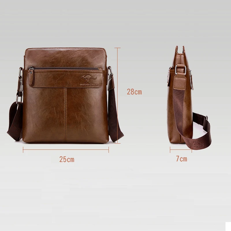 2020 Men's Shoulder Bags Vintage Crossbody Bags High Quality Male Bag PU Leather Handbag Capacity Men Messenger Bags Tote Bag