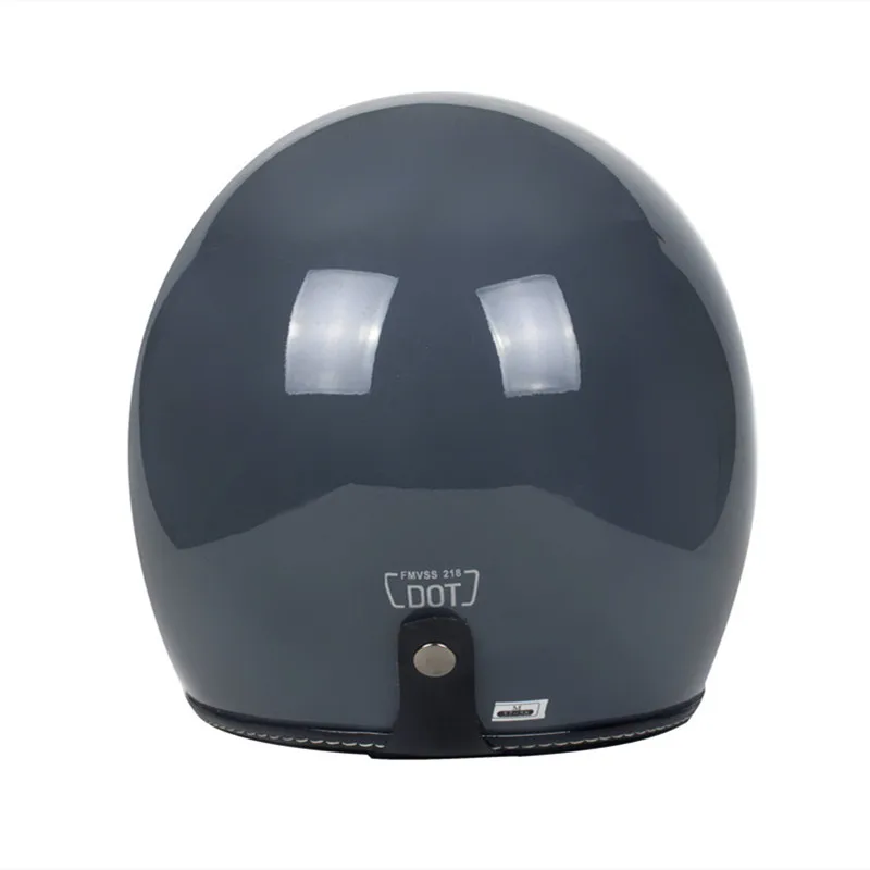 Cement Gray Vintage Motorcycle Helmet Open Face Helmet Dot Approved Half Helmet Retro Moto Casco Capacete Motociclistas Capacete