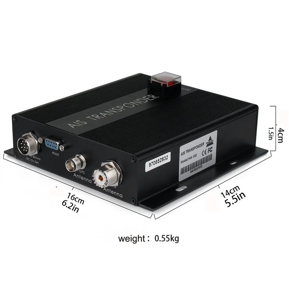 Matsutec-Sistema de receptor y transmisor AIS marino HA-102, transpondedor AIS Clase B, función de doble canal, función CSTDMA