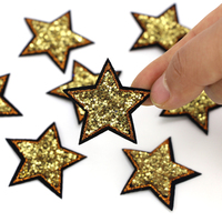 10pcs/lot Sequined Bling  Star Patch Iron On Sew On star Stickers for Clothes Jeans Appliques DIY Coats Pants Badge Sewing Patch