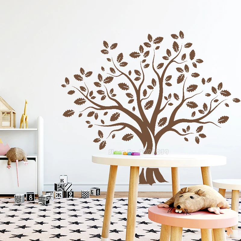 Large Tree Vintage Wall Decals Removable Nursery Mural Wall Stickers For Kids Bedroom Living Room Decoration Home Decor LL2664