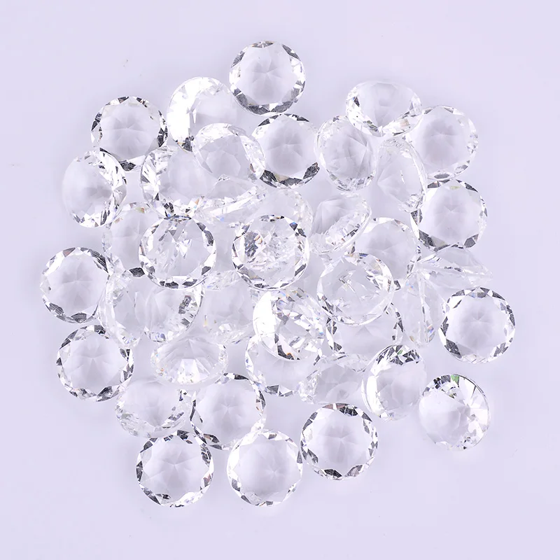 JUNAO 6 8 10 12 16 18 20 25mm Clear Transparent Glass Diamond Rhinestone Applique Round Point Back Beads Crystal Strass Crafts