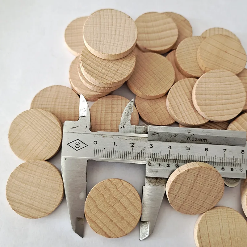 100pcs Round Wood Coins Tags Wooden Tags for Birthday Boards, Chore Boards Unfinished Wood Circles Wood Discs