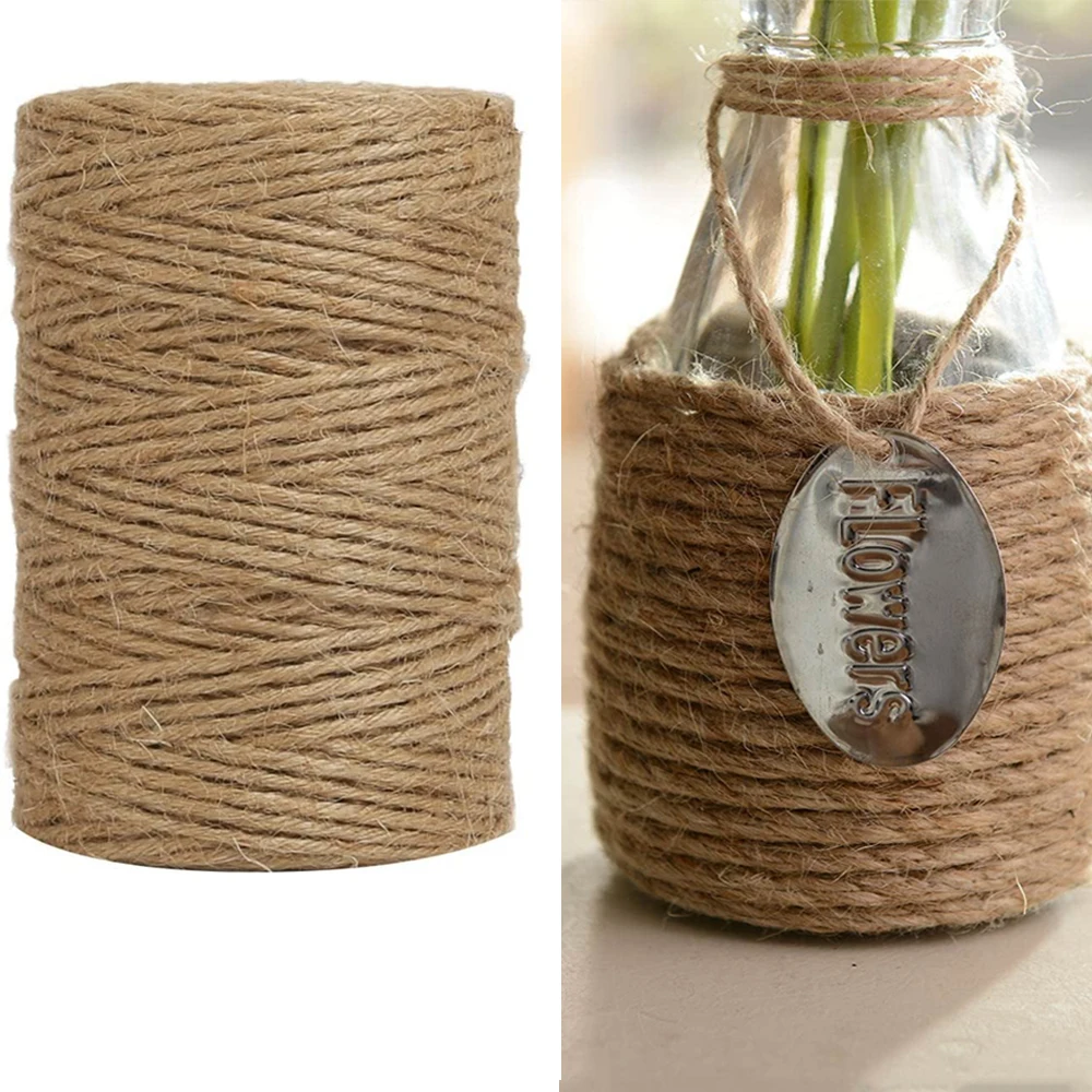 Natürliche Jute-Schnur 50 M, 10 Mm Dick – Robustes Hanfseil Für Basteln, Garten & Deko