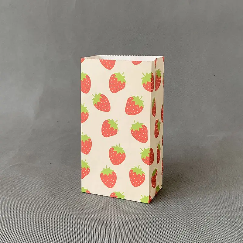 50pcs Color wave dot fruit small cosmetic paper paper bag 23x12x7.5cm gift paper bags treat bags