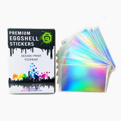 Blank Plain Hologram Eggshell Stickers for Graffiti Street Art Slaps Size  3.937