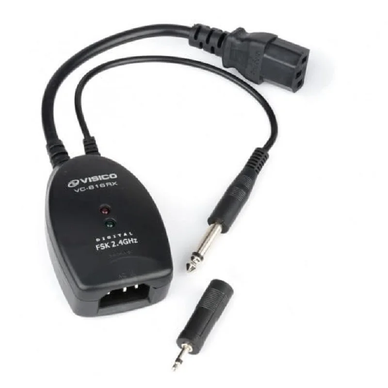 Visico VC-816RX 16 قناة استقبال مزامنة الراديو اللاسلكية مع محول 6.3 إلى 3.5 لبوينز، Elinchrom، Profoto، Visico Flash