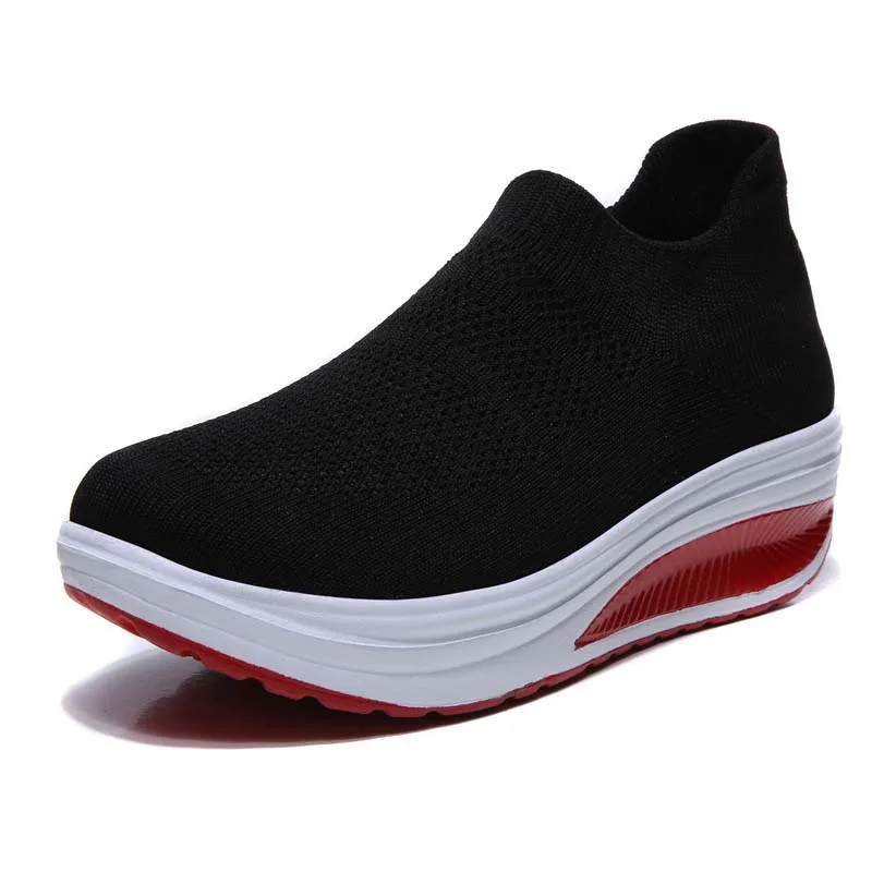 2021 Woman Vulcanize Shoes Ladies Women\'s Sneakers Fashion Slip-On Sock Platform Sneakers Female Women Shoes Zapatillas Mujer