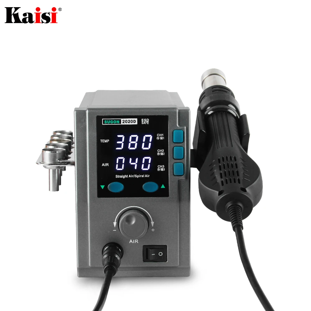 SUGON 2020D 700W Hot Air Gun Soldering Station 110/220V Lead Free Rework Station Phone PCB Chip Repair BGA SMD Soldering Station