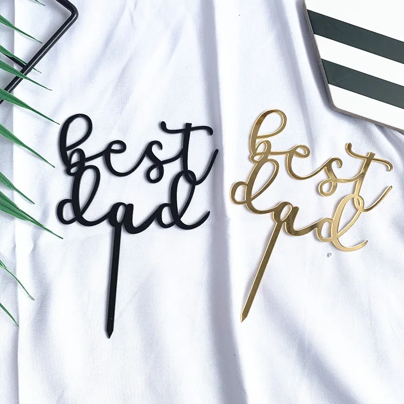 Acrylic Super Dad Cake Topper Happy Father's Day Cake Topper Best Daddy Father's Birthday Cupcake Topper Party Cake Decorations image 4