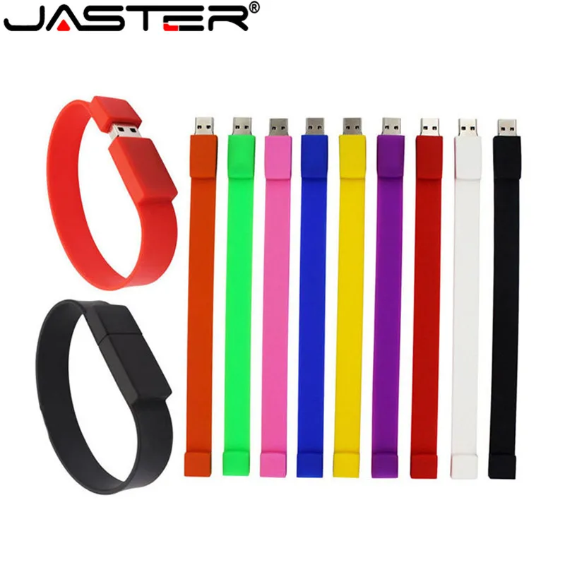 Jaster New Universal 2.0 USB Flash Drive Plastic Wrist Band White C0483 Love Small Gift 04GB 08GB 16GB 32GB 64GB