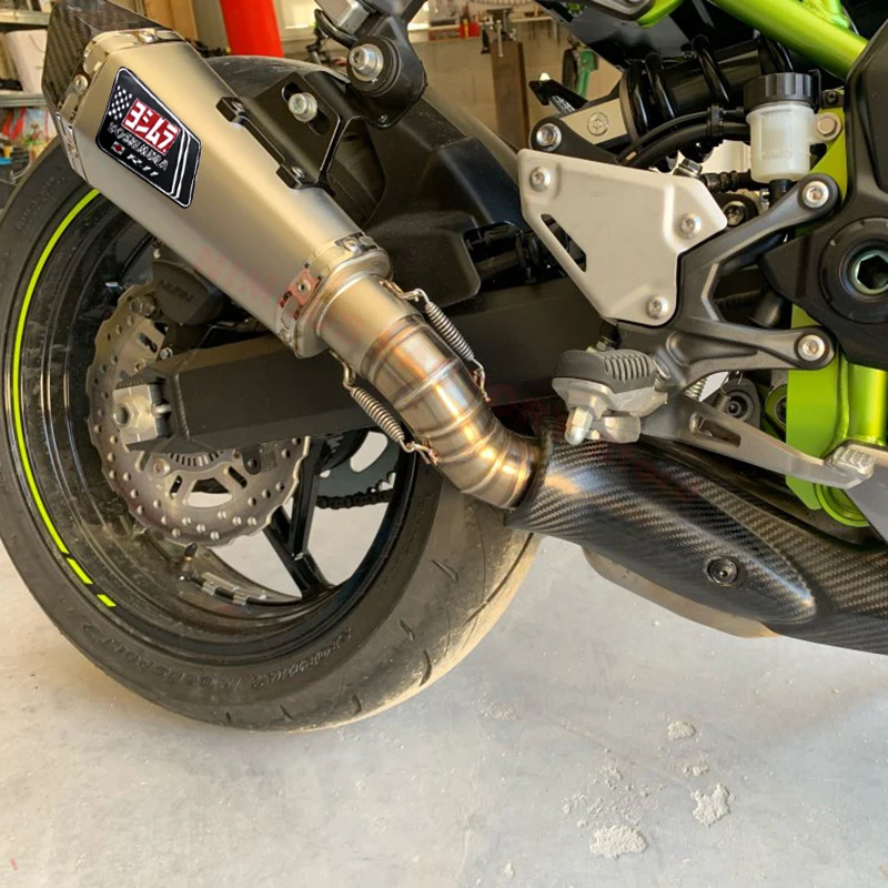 Z900 Slip-on Motorcycle Exhuast Middle Link Pipe Escape Muffler Adapter 51mm Connect Pipe for Kawasaki Z900 2017 2018 2019