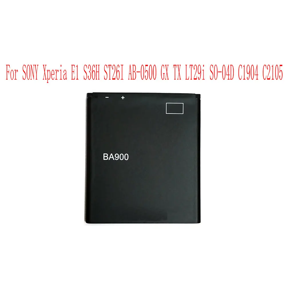 High Quality 1700mAh BA900 Battery For SONY Xperia E1 S36H ST26I AB-0500 GX TX LT29i SO-04D C1904 C2105  Mobile phone