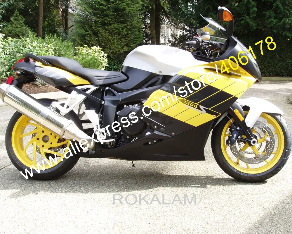 

For BMW K1200S Parts K1200 S 2005 2006 2007 2008 K 1200S 05 06 07 08 Yellow Black ABS Motorcycle Fairing Kit