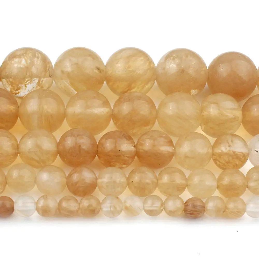 Pierres naturelles Citrines Quartz, perles amples 15 \