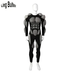 Ling Bultez High Quality PU Stretchy Muscle Suit With Fullbody Embossed Muscle Padding Cosplay Costume Base Muscle Suit