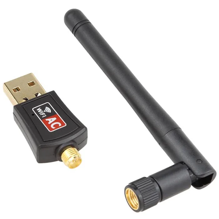 802.11B/G/N/AC Dual Band 600Mbps RTL8811CU อะแดปเตอร์ไร้สาย USB WiFi dongle 2.4G & 5.8G เสาอากาศ Wifi ภายนอกสำหรับ Android