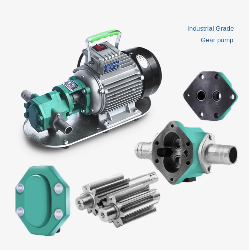 

WCB-30/50 220V/380V Protable Gear Oil Pump with Motor Cast Iron Fuel Transfer Pump Gear Pumps Self-priming Electric Oil Pump