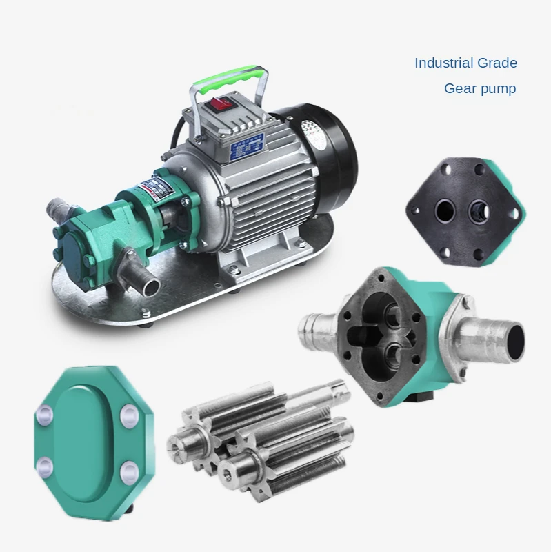 Imagem -03 - Protable Bomba de Óleo da Engrenagem com Motor Bomba de Transferência de Combustível do Ferro Fundido Bombas de Engrenagem Auto-escorvamento Bomba de Óleo Elétrica 220v 380v Wcb30 50