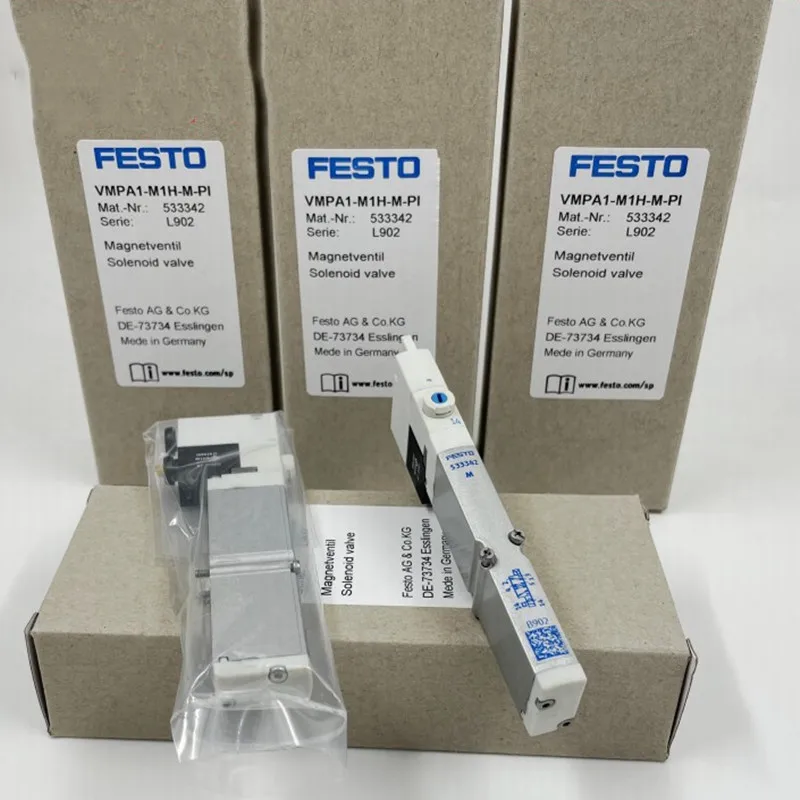 

FESTO Solenoid valve VMPA1-M1H-M-PI 533342 VMPA1-M1H-J-PI 533343 VMPA1-M1H-G-PI 533345 VMPA1-M1H-E-PI 533346