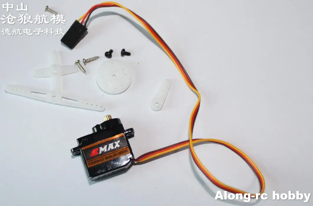 4 pz EMAX ES08MAII 9g 12g Mini Metal Gear Servo Analogico per RC Hobby Auto Barca Elicottero Aereo RC Robot di Ricambio Modello FAI DA TE Parte