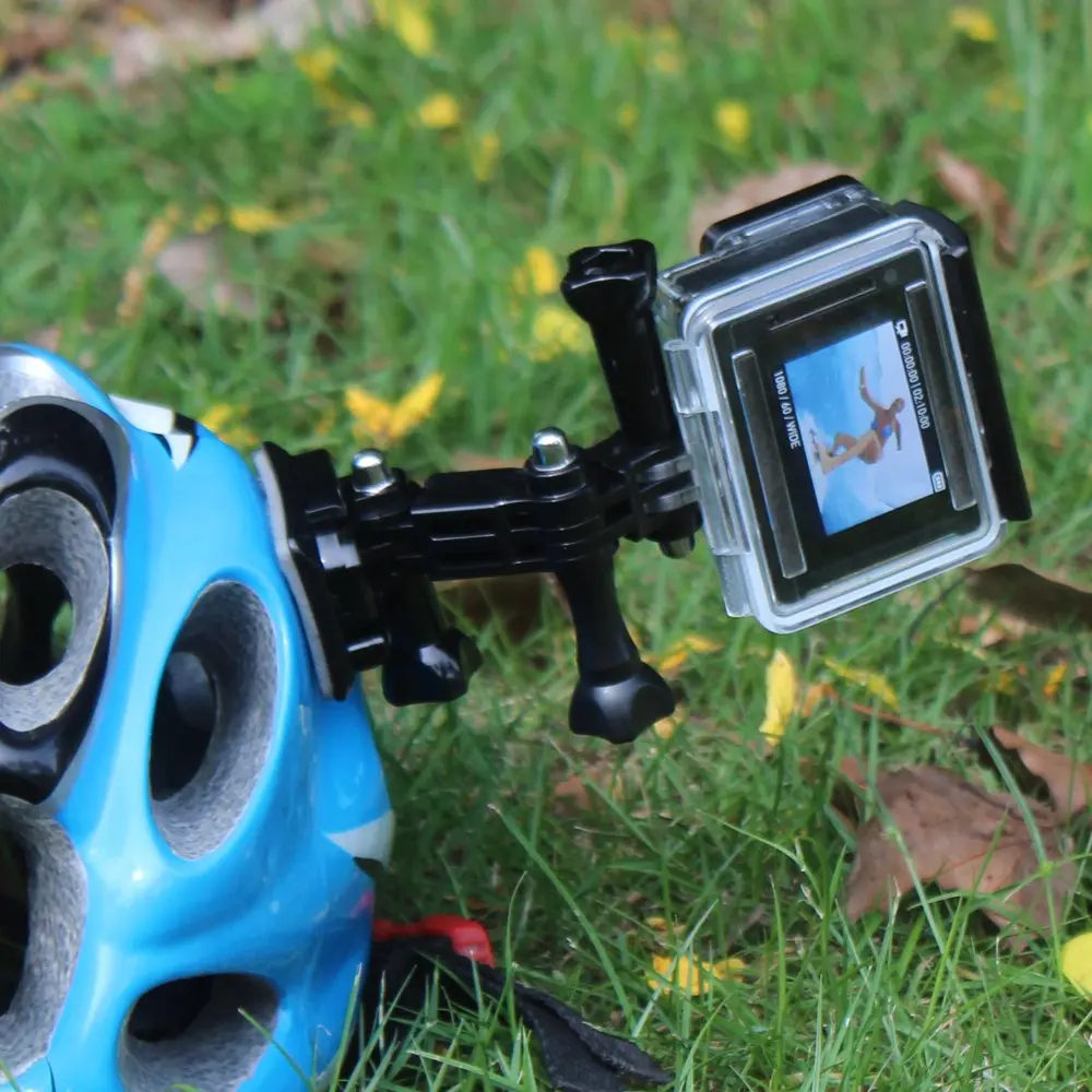 50 Pcsปรับแขนตรงข้อต่อMount,HSUสั้นทิศทางตรงข้อต่อสำหรับGopro,hero 6,5สีดำSJ4000,