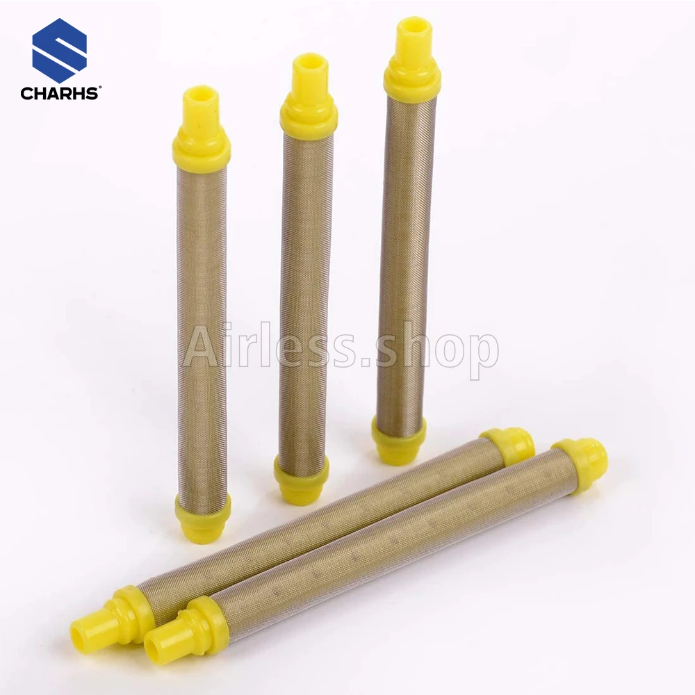 5 pcs airless filter 100 Mesh Push on Type for Airless Paint Sprayer yellow Gun Filter  as like 0089324, 581-062