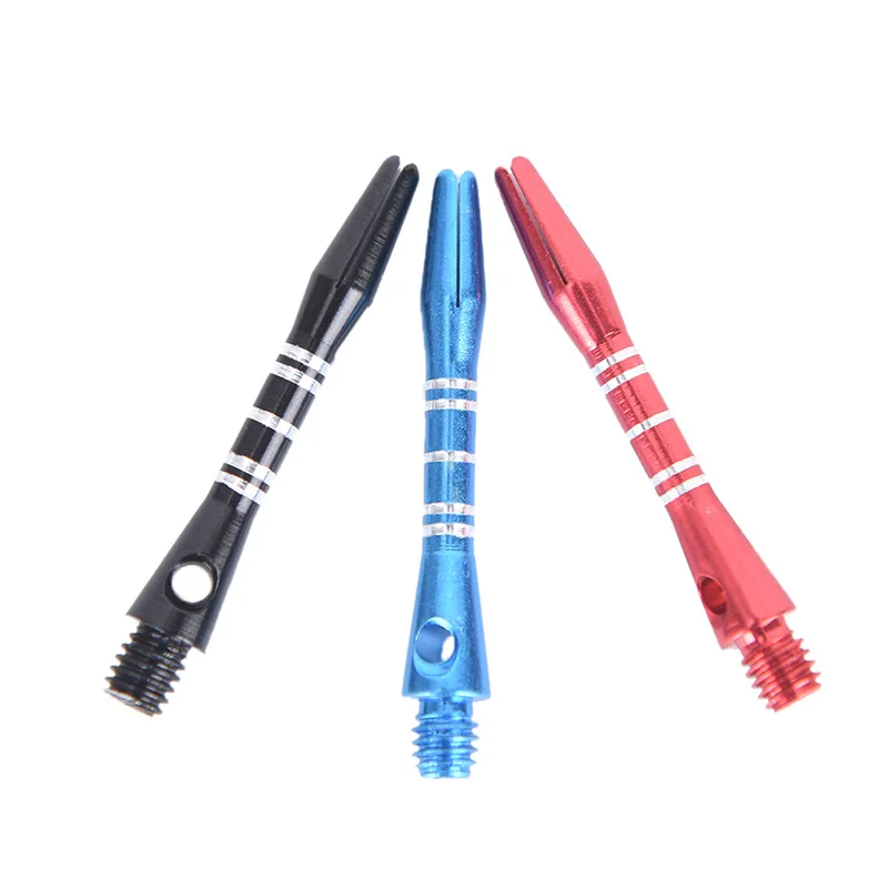 12 Pcs/Set 35mm Aluminum Alloy Darts Shafts 3 Colors Black+Blue+Red Aluminum Stem Shafts 2BA Thread Dart Replacement Accessories