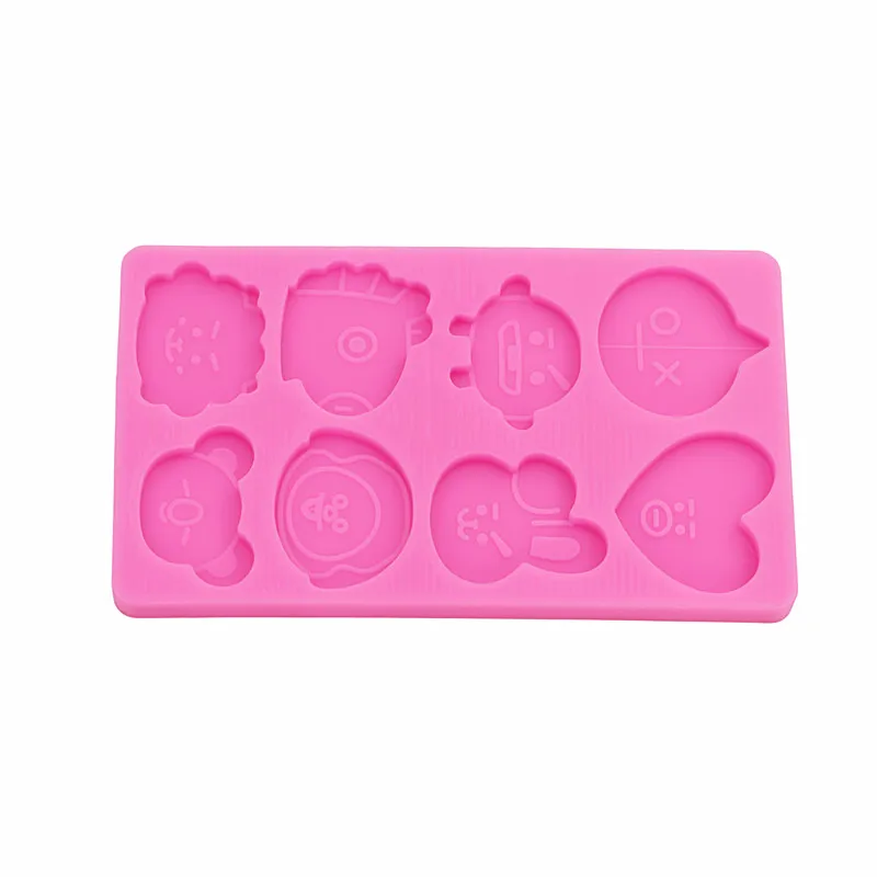 Economic combination 1-6pcs, Paris Baguette, Traychocolate silicone mold, keychain mold classification tag jewelry mold, epoxy c