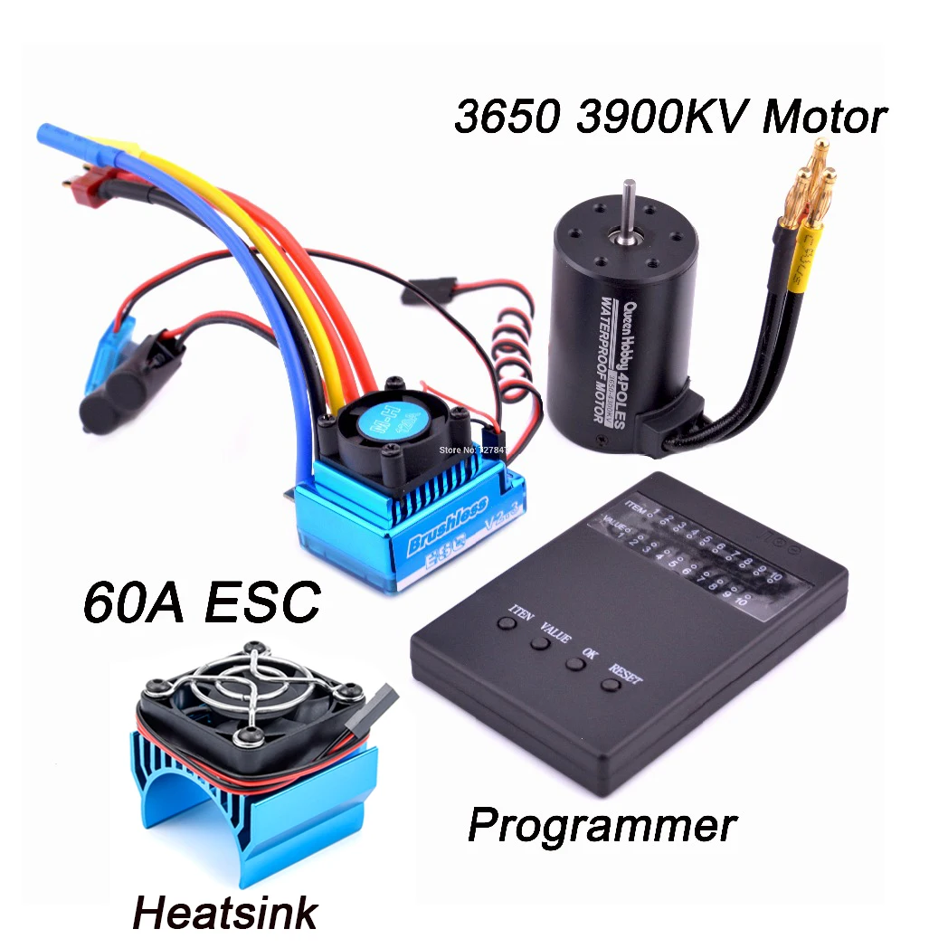 3650 2300KV / 3100KV / 3900KV / 4300KV / 5200KV Borstelloze Motor & 45A 60A 80A 120A Esc Combo Voor 1:10 Rc Auto Boot Deel