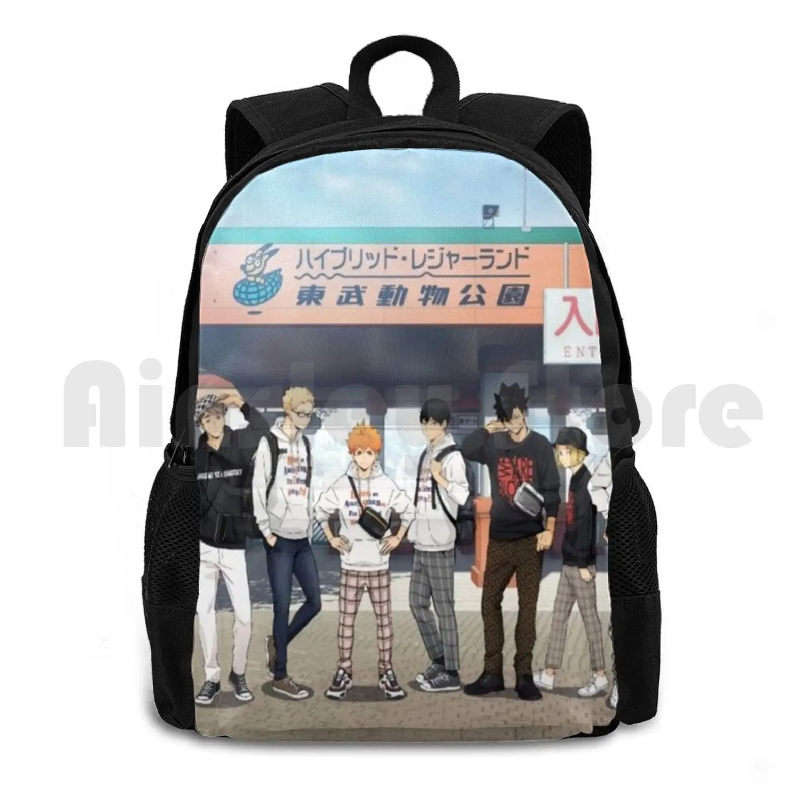 Outdoor Hiking Backpack Riding Climbing Sports Bag Karasuno Hinata Volleyball Kageyama Tsukishima Nekoma