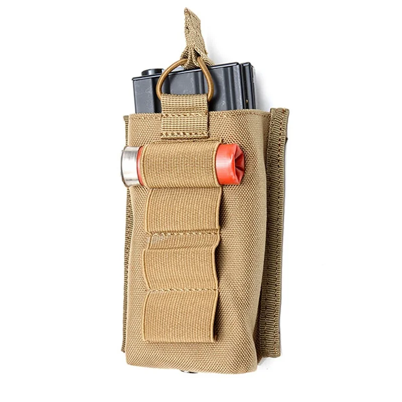 Tactical Molle M4 Single Magazine Pouch 12GA 12 Gauge Hunting Ammo Holder Bullet Shell Carrier Airsoft Mag Holster Waist Bag