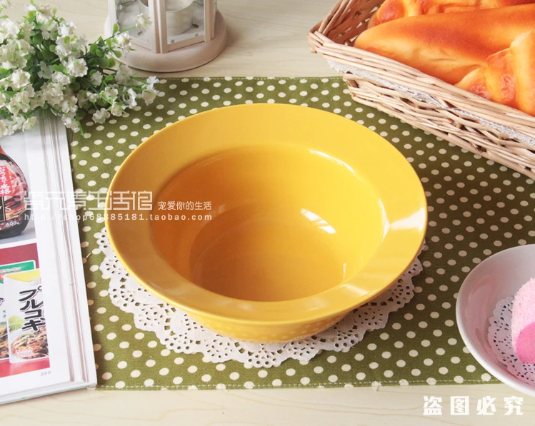 Creative Straw Hat Bowl Instant Noodle Bowl Ceramic Soup Bowl Spot Fans Gift or Cat Pet Props