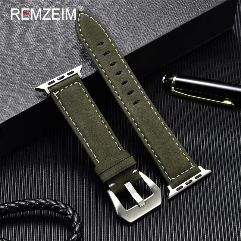 

Vintage Leather Watch Band for Apple Series 8/7/6/SE/5/4/3/2 Watch Strap 41mm 40mm 38mm for iwatch Men Watchbands 45mm 44mm 42mm