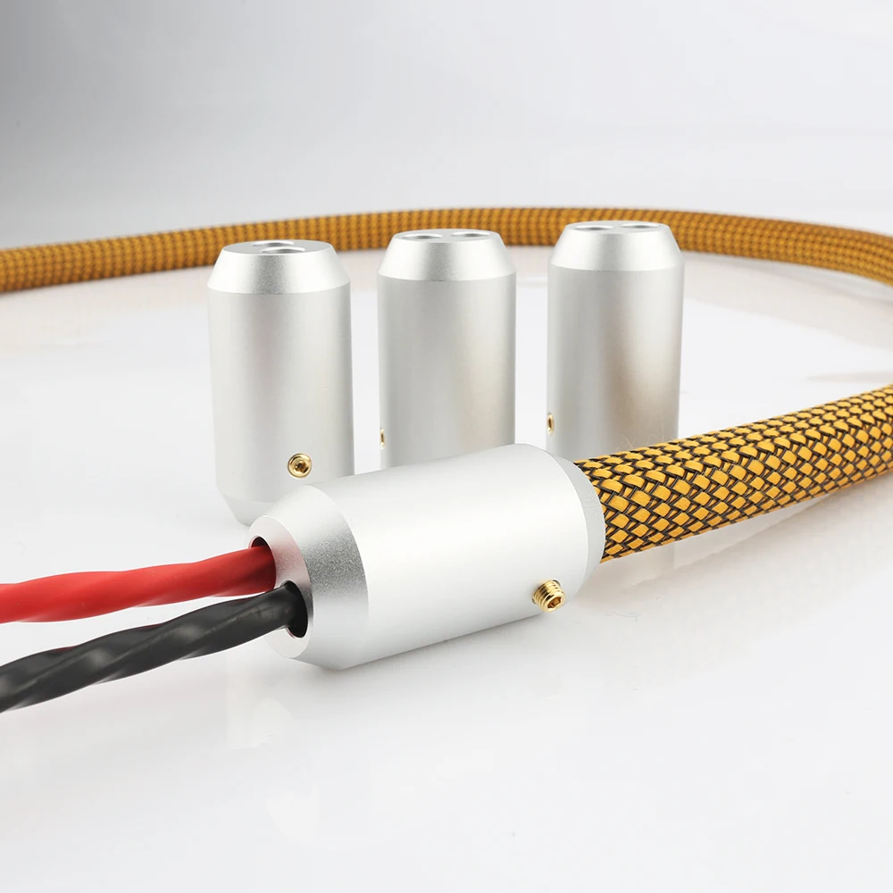 Nowy Audiocrast 4x głośnik hifi Audio kabel RCA drut spodnie buty Y Splitter 16MM do 2x7MM spodnie