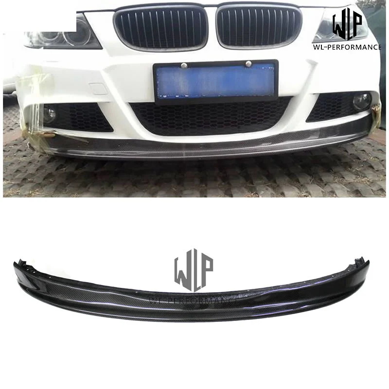 E90 Ak Style Carbon Fiber Front Lip Bumper Splitter Diffuser Car Styling for Bmw 3 Series E90 Mt Arkym Style Car Body Kit 09-11