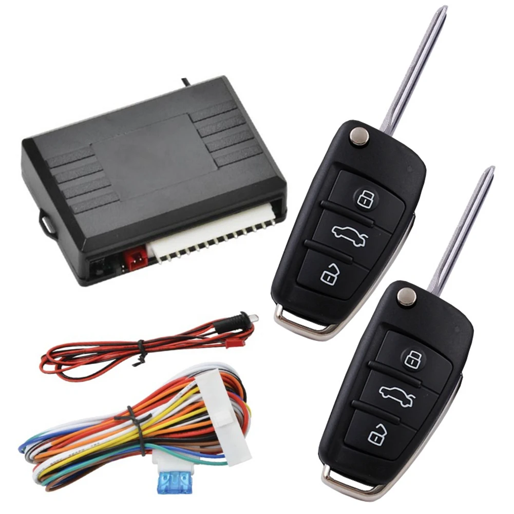 12V Universal Keyless Entry System Car Alarm Systems Device Auto Remote Control Kit Door Lock Vehicle Central Locking And Unlock