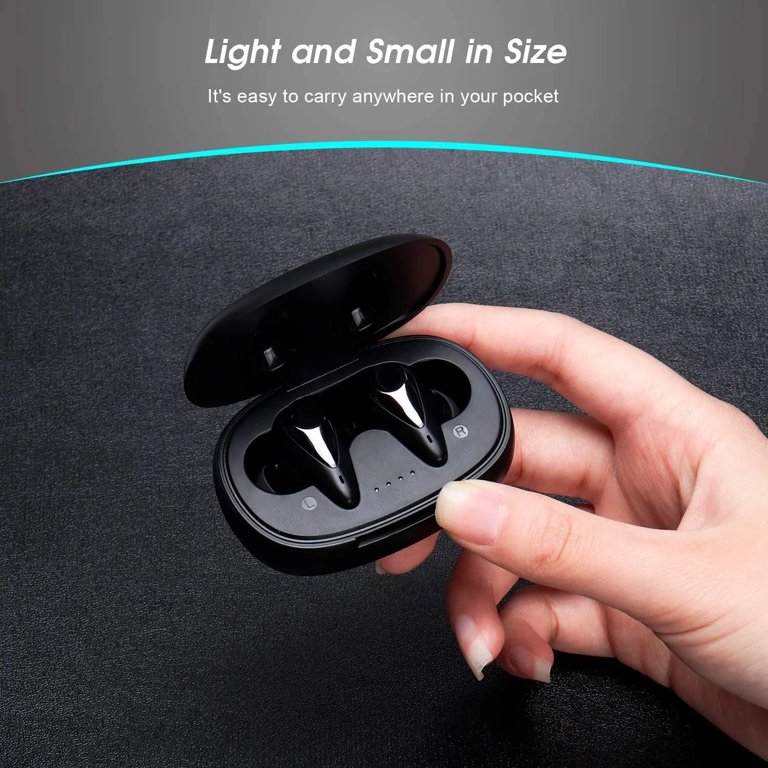August EP810 Wireless Earbuds Bluetooth5.0 Touch Control with Type C Charging Box in-Ear Earphones with Microphone for Phone